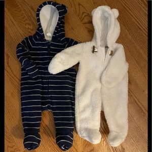 Bundle of Sherpa fleeces, size newborn and 0-3 months
